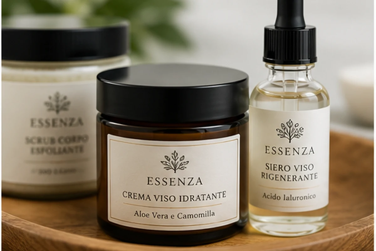Etichette per prodotti cosmetici e barattoli