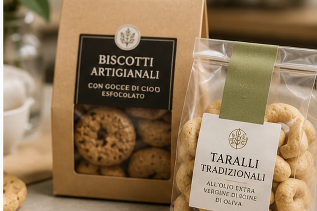 Etichette adesive per confezioni alimentari